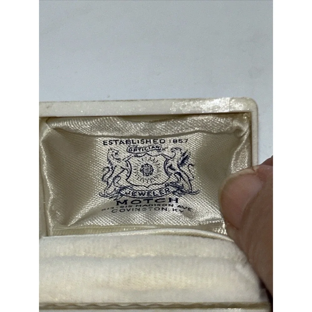 Vintage Art Deco Celluloid Ring Presentation Box Covington KY Advertising